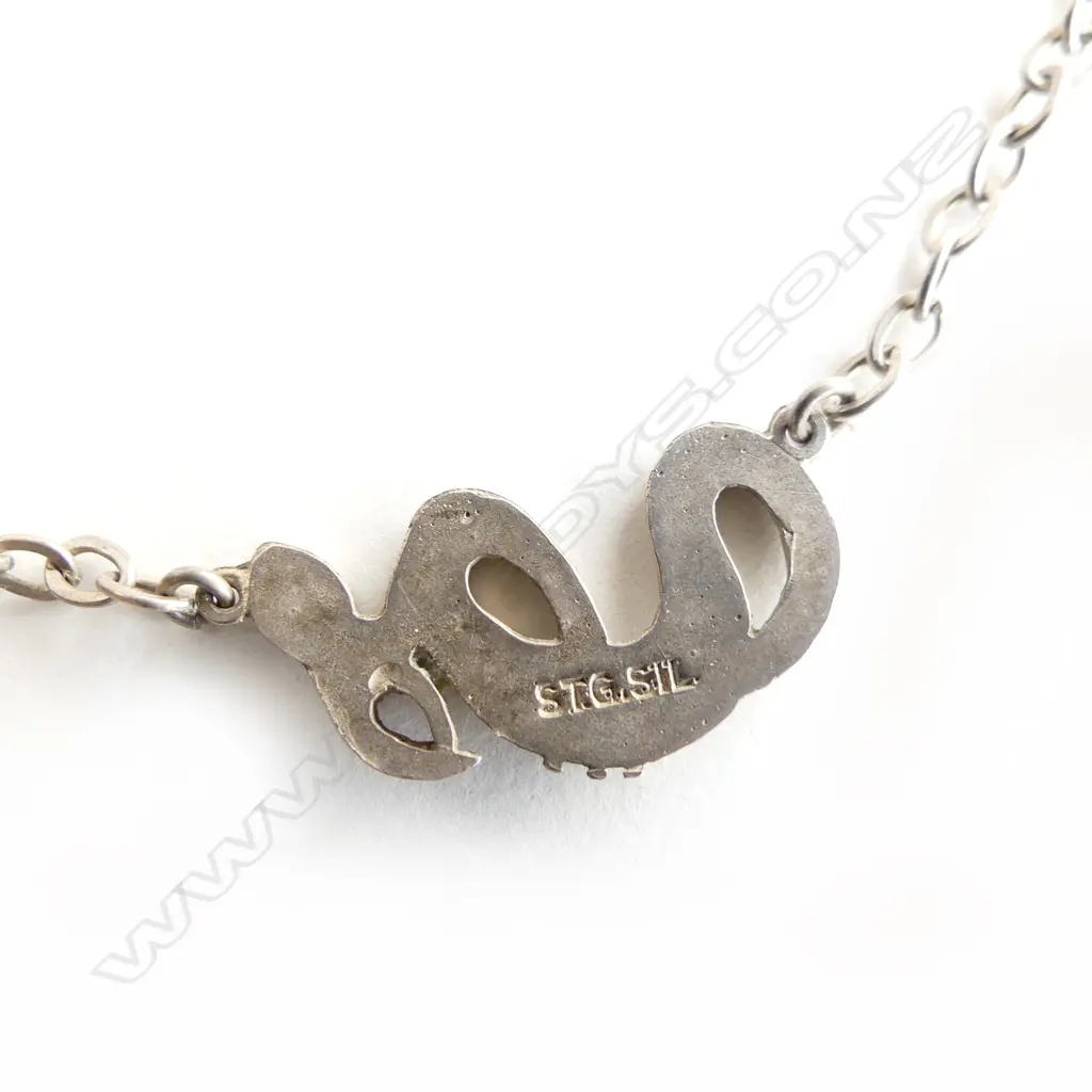 Russell Murphy vintage silver taniwha necklace, Image 1++